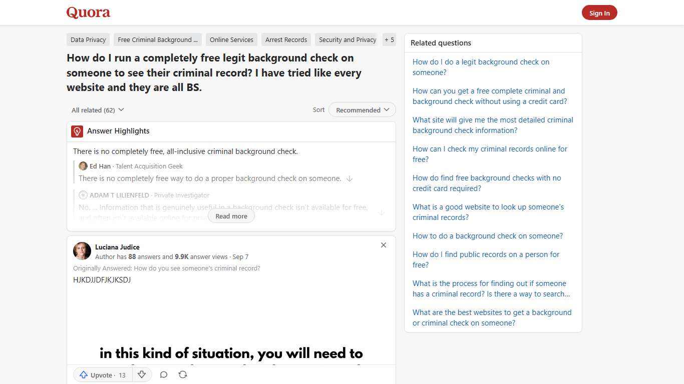 How to run a completely free legit background check on someone to see their criminal record - Quora